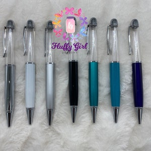 Stylo flottant, Stylo gras, Stylos DIY, Stylos, Stylo rond, Stylo artisanal, Paillettes, Stylos scintillants, Stylo grand corps, Stylos créatifs, Stylo pailleté DIY, Stylo vide