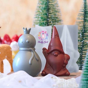 Gnome Mold, Snowman Mold, Snowman, Snowman Candle Mold, Resin Mold, Silicone Mold, Christmas Mold, Candle Mold, Baking Mold, Decor Mold, 3D