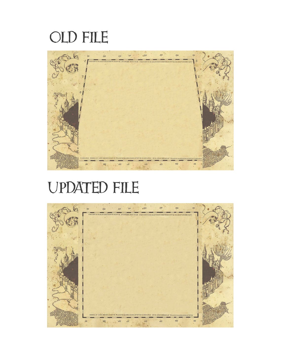 Marauder's Map UPDATED Printable File editable | Etsy