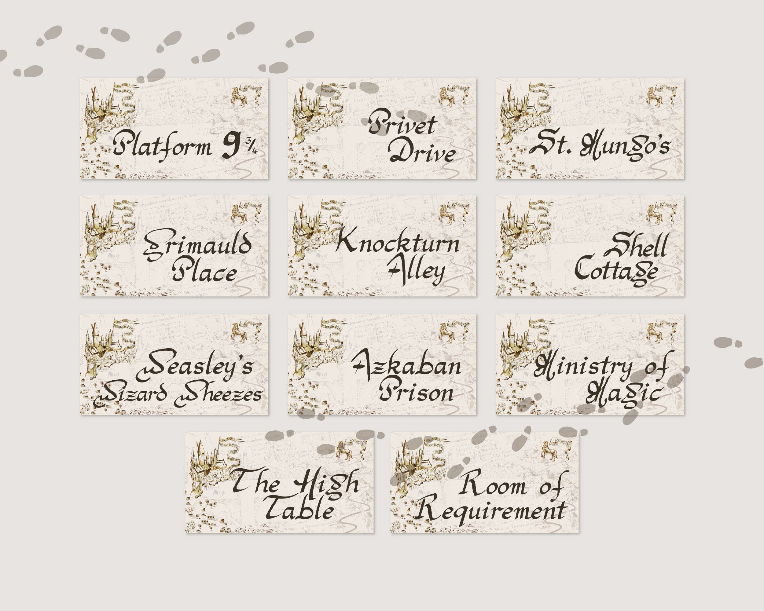 Printable Table Names / basic cut / digital file template / | Etsy