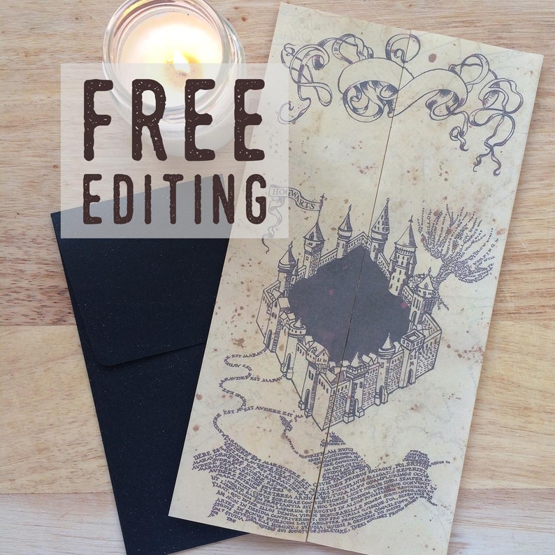 Marauder's Map UPDATED Printable File editable | Etsy