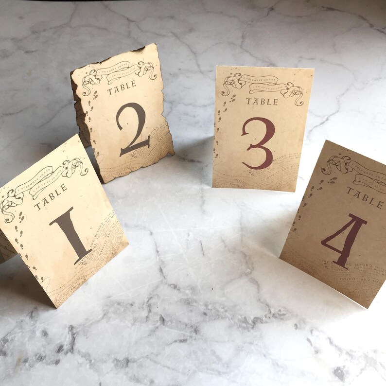 Table number template Tent Card Printable Harry Potter | Etsy