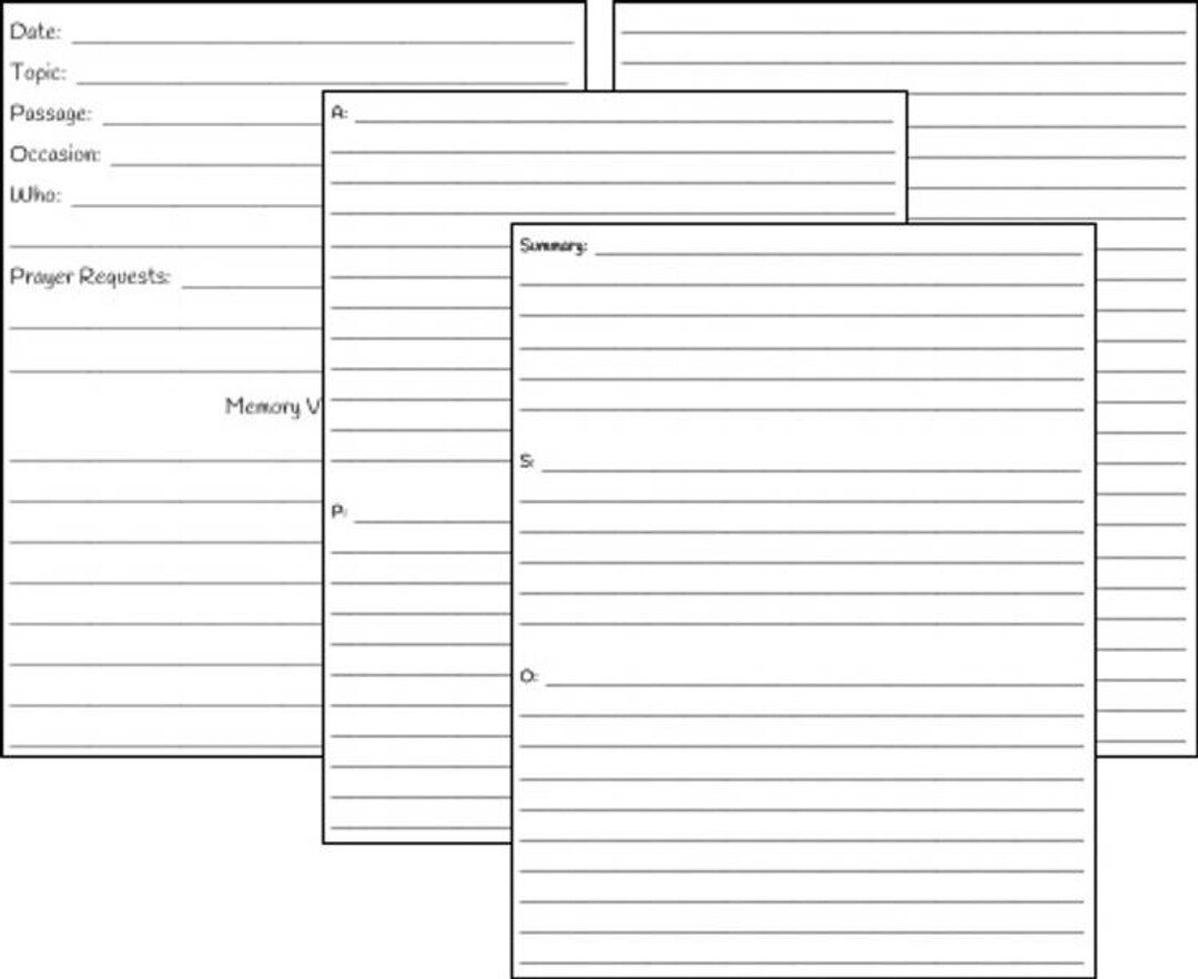Printable S.O.A.P. Bible Study Journal - Etsy