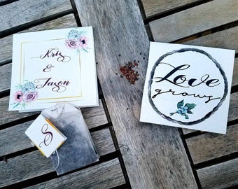 10 'The Perfect Blend' Personalised Tea Packet Favours By Wedding In A - Foto 7