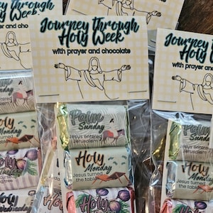 Easter Scripture Chocolate Candy Bar Favors: He Is Risen Religious Gifts