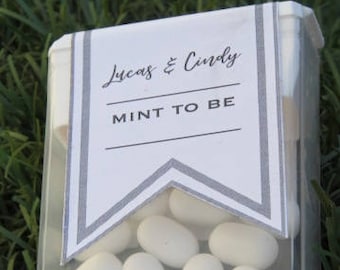 Custom Wedding Tic Tac labels ⎜Bridal shower party gifts ⎜Personalized mint treats⎜Mint to Be favors ⎜2022 wedding favors labels ⎜ SET OF 10