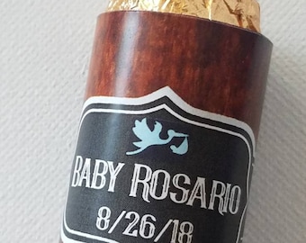 Custom cigar Baby Shower favors⎜Gender neutral Reveal party ⎜ its a girl baby announcement ⎜ its a boy cigars ⎜ rolos chocolates ⎜ SET OF 10