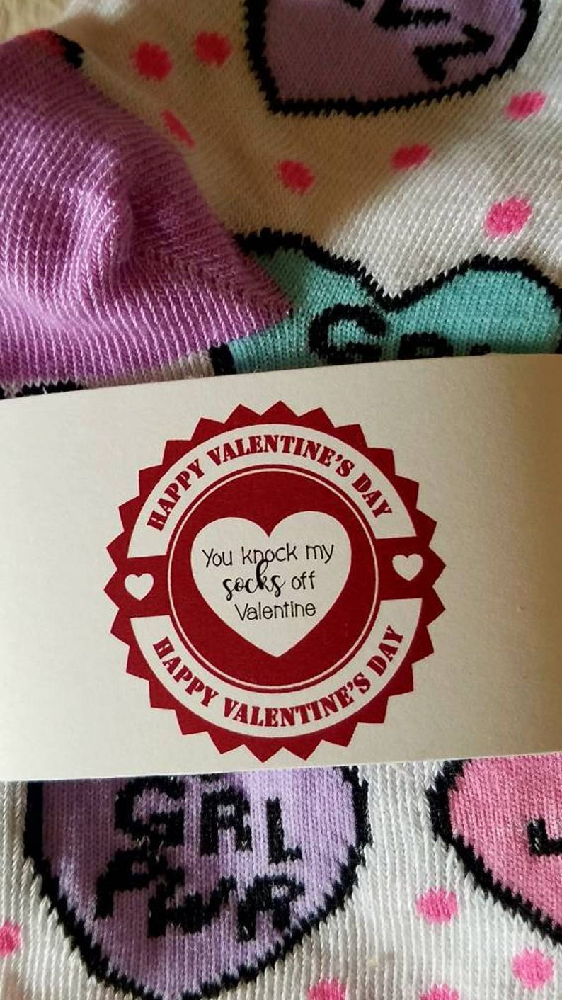 Personalized sock gifts custom sock wrap gift unique Valentine's Day mature classroom treats favors socks gifts cheap affordable gift image 9