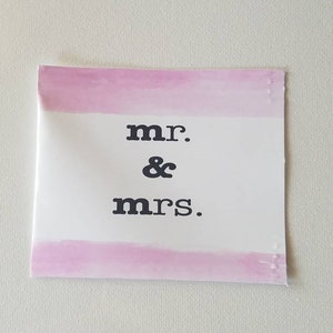 Custom M&Ms wedding candy favors bridal shower gifts mini mms packet bride and groom chocolates affordable favors watercolor SET OF 25 Pink watercolor