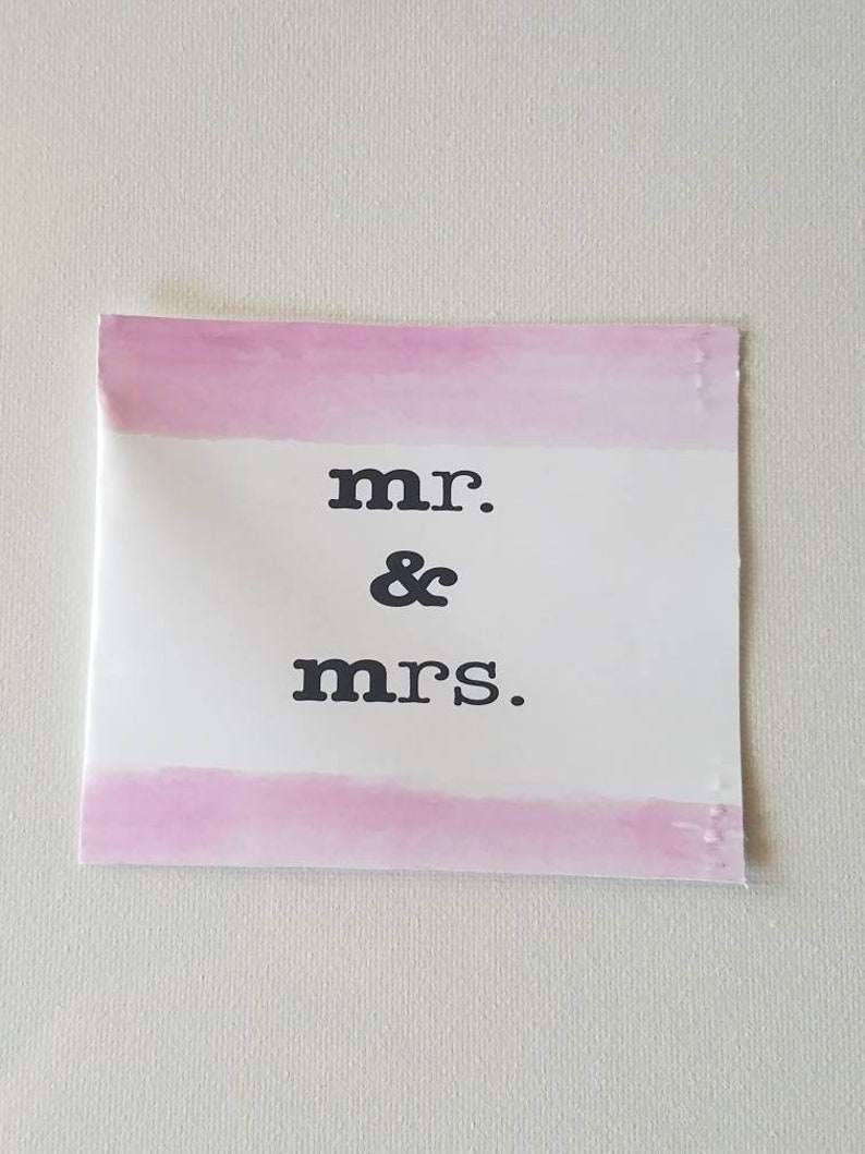 Custom M&Ms wedding candy favors bridal shower gifts mini mms packet bride and groom chocolates affordable favors watercolor SET OF 25 Pink watercolor
