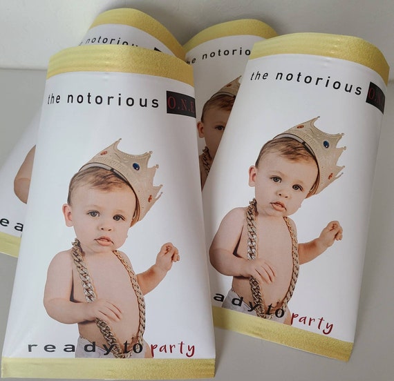 Hip hop rap superstar bling party potato chip bag favors photo ⎜ notorious biggie treats ⎜ unique chips wrappers ⎜ personalized ⎜ SET OF 10 Il_570xn