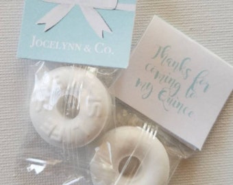 Breakfast at Tiffany's Party Favors: Personalized Candy Kisses - Set of 10