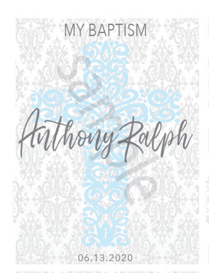 Baptism Party Mini Wine Bottle Labels Personalized Wine Etsy