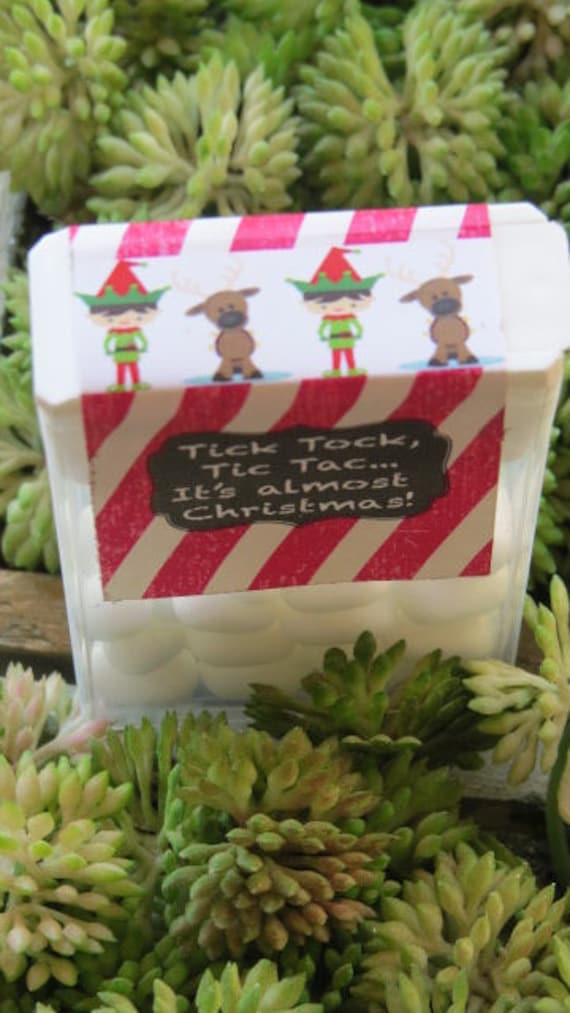 Custom Christmas Tic Tac candy treat⎜Holiday party gifts ⎜ Personalized classroom staff treats⎜Kids favors⎜fun stocking stuffers⎜SET OF 10 Il_570xn