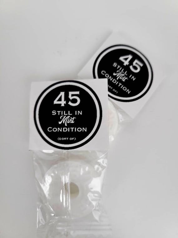 Birthday party mints favors lifesavers candy 45 50 dad grandpa guy dude