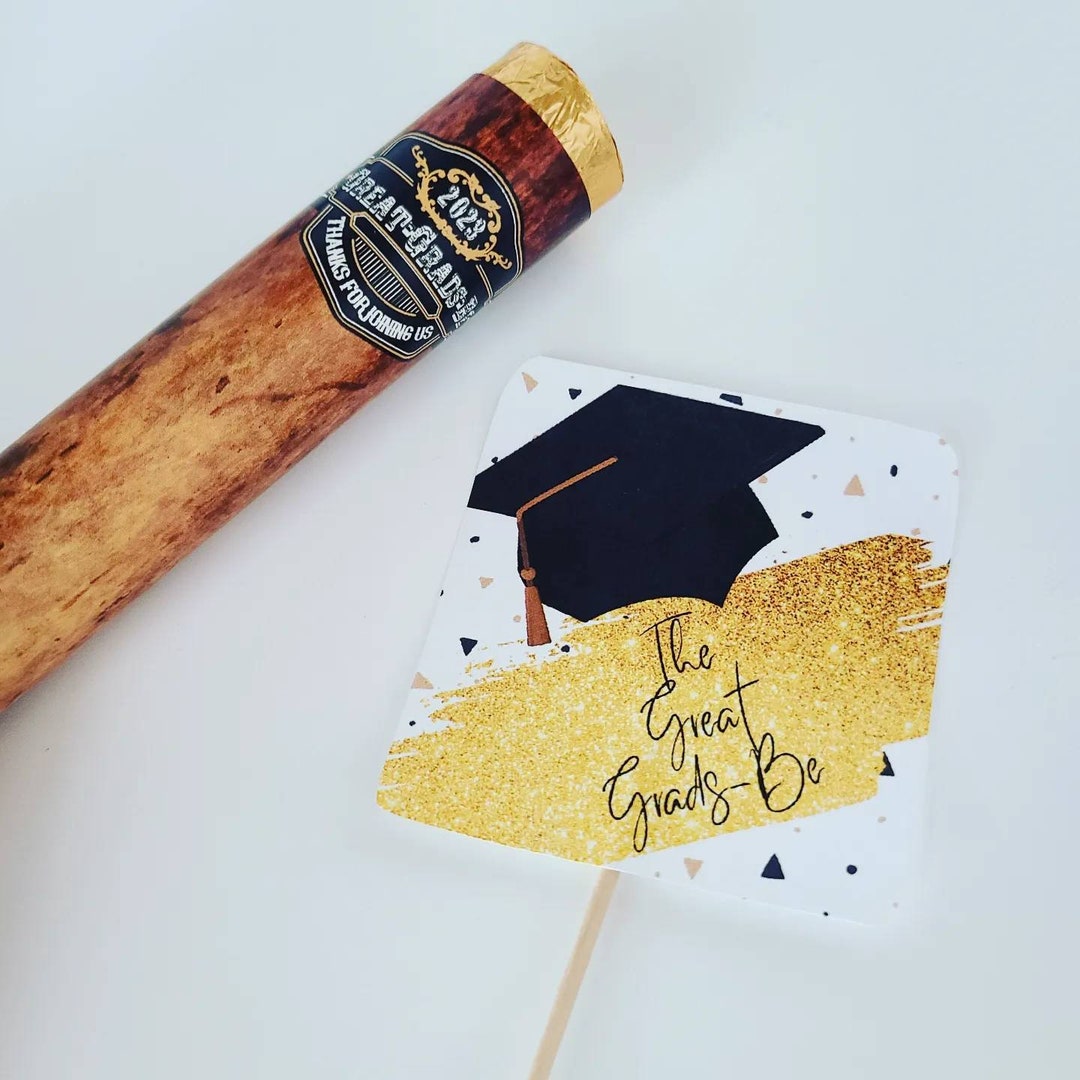Graduation Great Gatsby Party Grad Hat Cupcake Topper | Gradsby ...