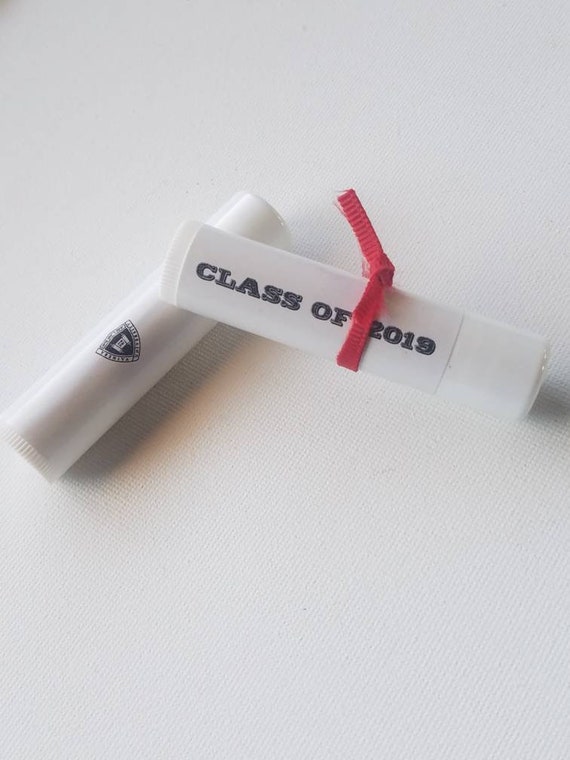 graduation lip balm chapstick party favors | grad diploma phd GED teacher student office staff gifts non-candy classroom treats | SET OF 10 Il_570xn