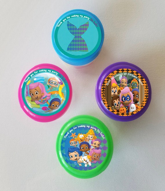 bubble guppies mermaid tail seahorse party stickers | nautical | under the sea | favor treat candy cups favors | halloween class giveaways Il_570xn
