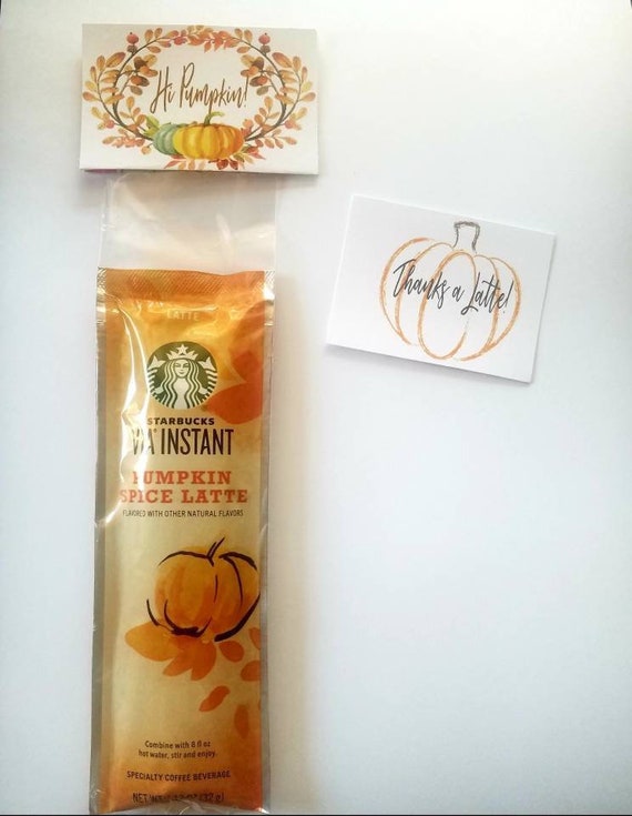 Pumpkin spice and everything nice coffee latte gift | wedding favors | fall harvest hi pumpkin baby shower | Thanksgiving bag toppers sets Il_570xn