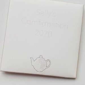 Confirmation first communion or baptism retreat gifts tea bag favors custom tea bags catholic personalized wrappers envelope SET OF 10 image 5