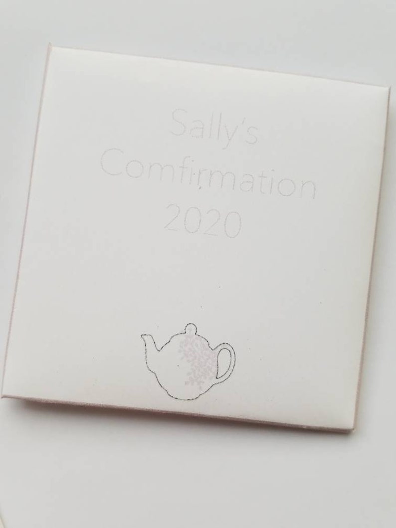 Confirmation first communion or baptism retreat gifts tea bag favors custom tea bags catholic personalized wrappers envelope SET OF 10 image 5
