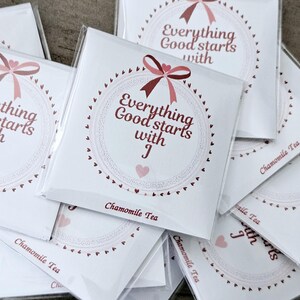 Personalized Tea Bag Favors: Valentine&#39;s Wedding Tea (Set of 10)