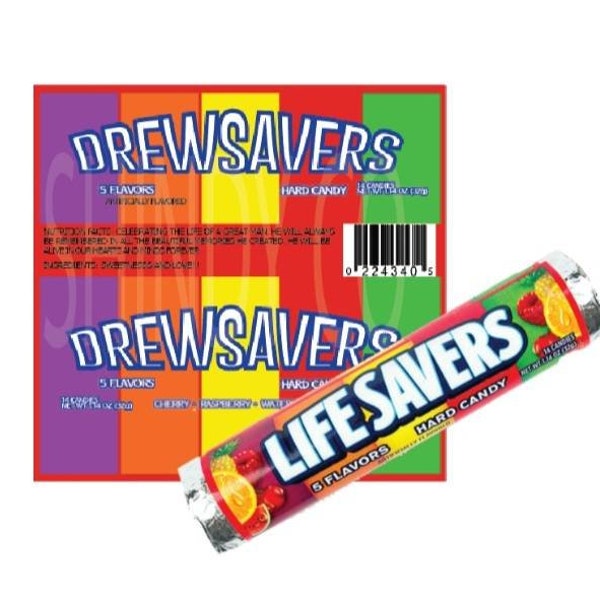 Funeral lifesaver candy favors  | personalized hard candies | in loving memory church memorial gifts | funeral reception celebration of life