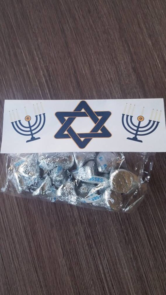 Hanukkah Yom Kippur bag toppers for candy gelt Jewish Etsy