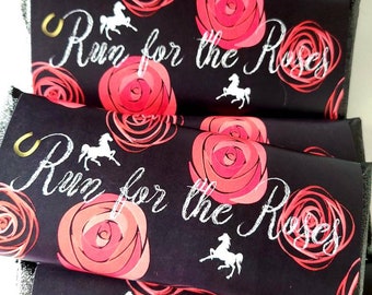 Custom Kentucky Derby favors Derby bachelorette party gifts⎜Run for the roses favor⎜horse racing theme⎜argyle equestrian birthday ⎜SET OF 10