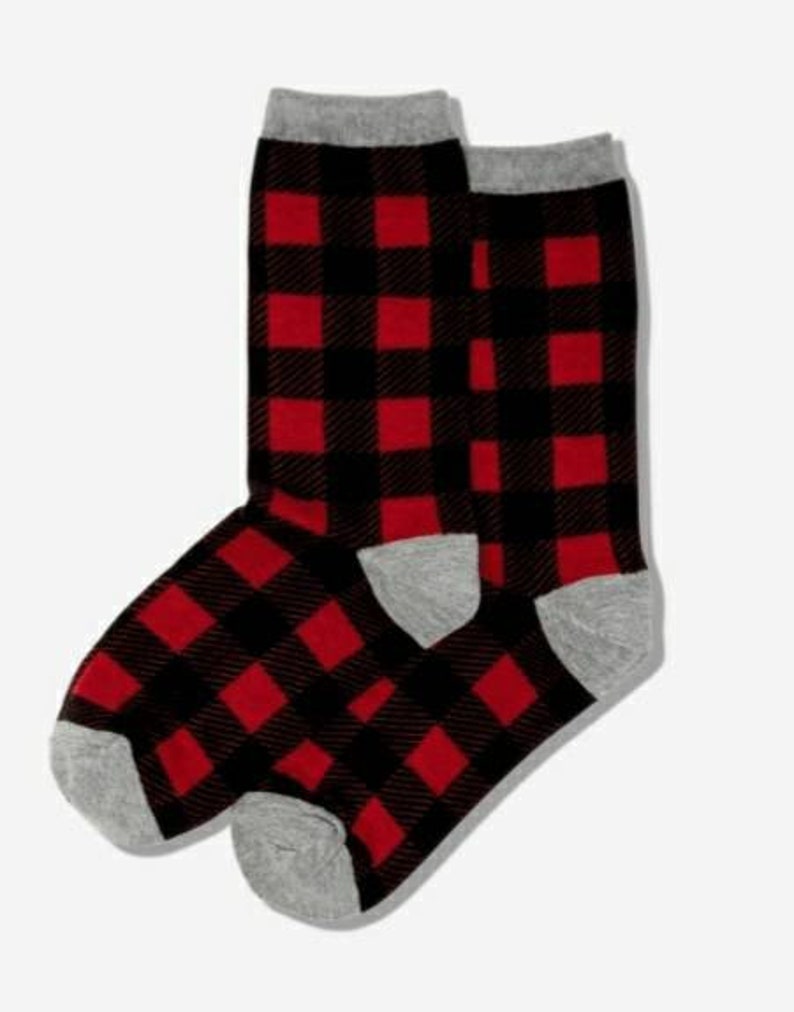 Personalized Socks Gifts Wrap Labels Gift Cozy Buffalo Check Etsy