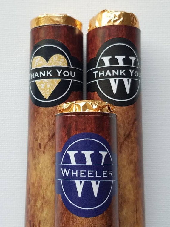 Chocolate Rolo Cigars Party Favors Wedding Monogram Bachelor Etsy