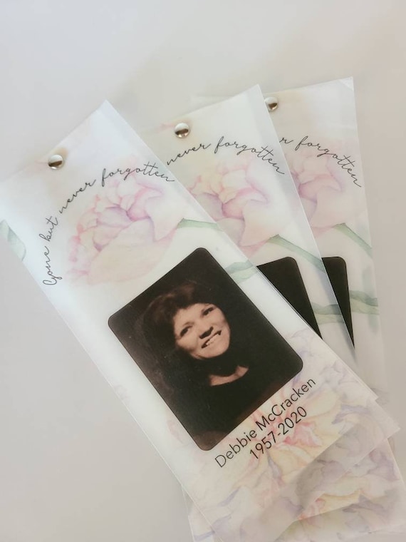 Funeral vellum memorial service programs church reception in sympathy gifts favors custom catholic christian bereavement celebration of life Il_570xn