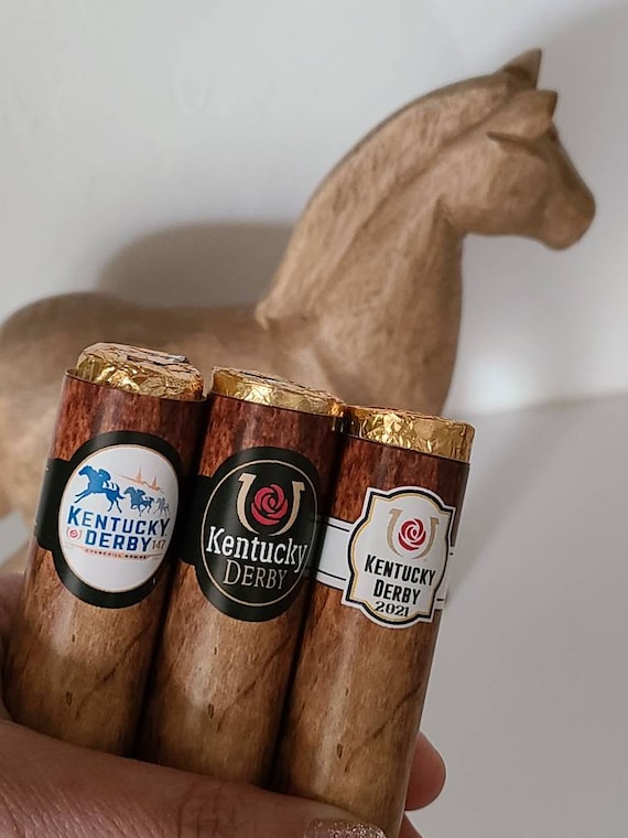 Chocolate Rolos cigars Kentucky oaks Derby unique party favors birthday shower cigar bar company churchill downs horses cinco de derby Il_570xn