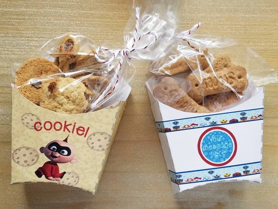 Jack Jack Incredibles kids cookie fry boxes | pawty patrol bones skye chase treats bags | dog doggies puppy adoption party favors |SET OF 10 Il_570xn