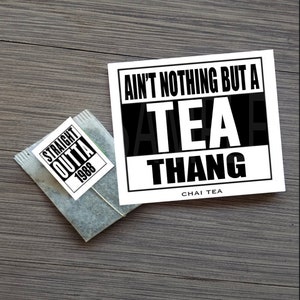 Hip Hop Tea Party Favors: Custom 90s Rapper Tea Bags (Set of 10)
