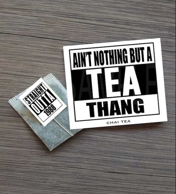 Hip Hop party celebrity Hollywood party bash custom tea bags Tupac biggie straight outta birthday 90s bling rapper unique favors SET OF 10 Il_570xn