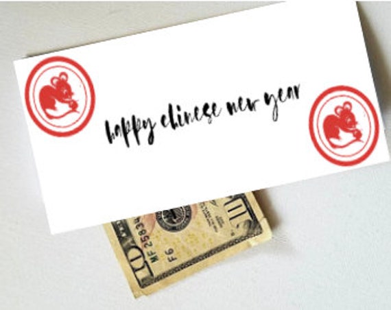 Chinese New Year red money envelopes | dragon credit card holder | 2021 Year of the ox lai see good fortune boar gift Lunar Year | SET OF 5 Il_570xn