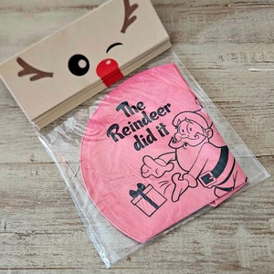 Non candy Christmas classroom treats gifts classroom giveaways party whopee cushions reindeer school bulk staff fun gag pooper gift SET OF 5 image 1