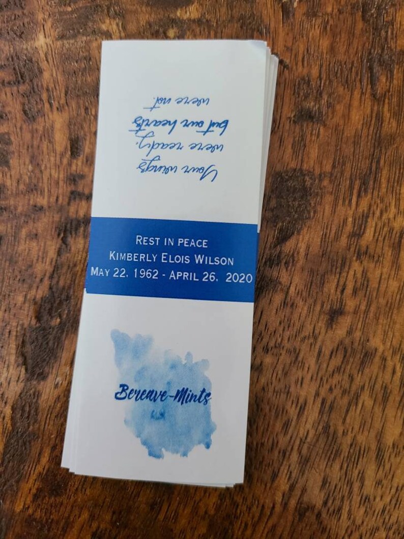 Personalized Memorial Tic Tac Favors: Celebration of Life Mints - Set ...