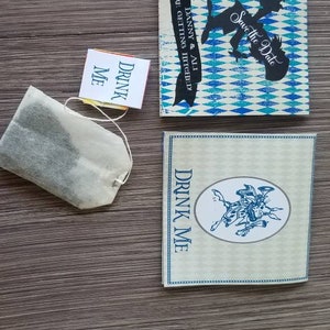 Wonderland tea brunch favors custom tea bags personalized tea wrappers save the date tea shower or baby shower tea party SET OF 10 image 8
