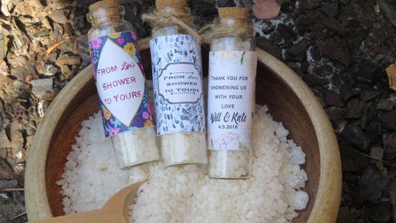 Custom bridal shower favors⎜bath salt party gift⎜Personalized bachelorette or hen party favor⎜bridesmaid mother of the groom gifts⎜SET OF 10 Il_570xn