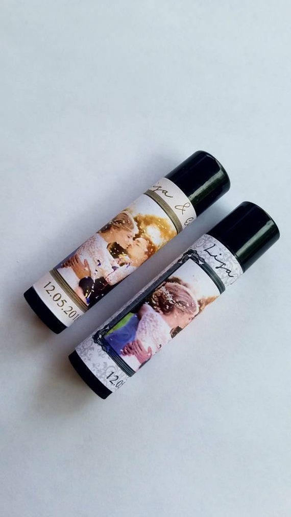 Custom bridal shower favors ⎜ lip balm gift ⎜ photo wedding