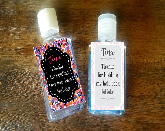 bridesmaid friends maid of honor hand sanitizer labels party favors | purell | bachelorette hen party | bridal party gifts set | SET OF 12 Il_570xn