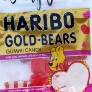 Valentine's day heart gummy bear candy classroom treats friend gift sets class treats gifts cheap affordable beary special SET OF 10 image 5