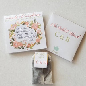 Bomboniere per bustine da tè per matrimonio ⎜ biglietti di consigli bustine da tè personalizzate ⎜ involucri da tè personalizzati ⎜ bustine da tè per addio al nubilato, l'amore sta fermentando / SET DA 10