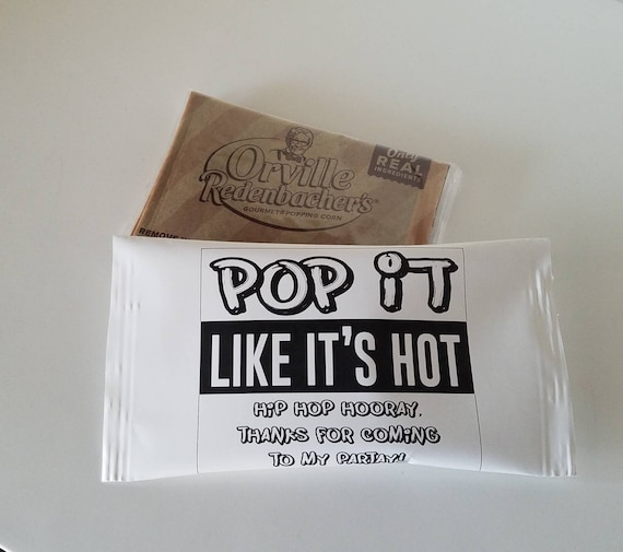 Hip hop popcorn cheap gift | pop it like wrappers hollywood biggie smalls favors | rap party affordable unique rapper 90s treat | SET OF 10 Il_570xn