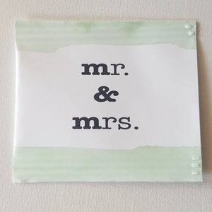 Custom M&Ms wedding candy favors bridal shower gifts mini mms packet bride and groom chocolates affordable favors watercolor SET OF 25 Green watercolor