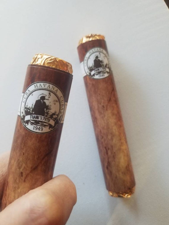 Chocolate Rolos cigars bachelor Havana nights cuban party favors 70th birthday bachelor guy shower cigar bar company retirement SET OF 10 Il_570xn