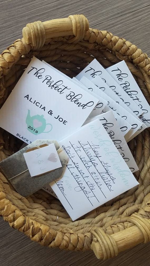 Wedding Tea Bag Favors Custom Tea Bags Personalized Wrappers High Tea  Advice Cards Bridal Shower Party Baby Love is Brewing SET OF 10 - Etsy