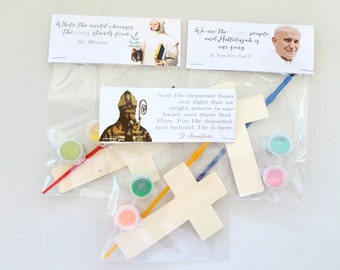 Easter Cross Paint Kit: Catholic Party Favors, Classroom Treats - Set of 5